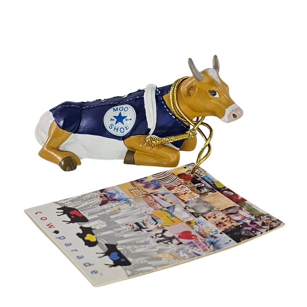 Cow Parade Mini Moo Mooshoe Figurine By Iris Rosenberg With Original Tag #23136